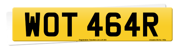 Registration number WOT 464R